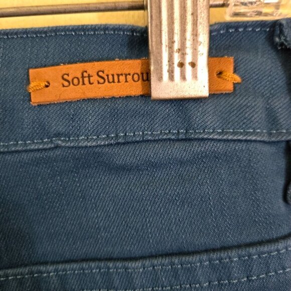 Soft Surroundings Ultimate Girlfriend Straight Leg Jeans Teal Size 10p - Picture 4 of 6